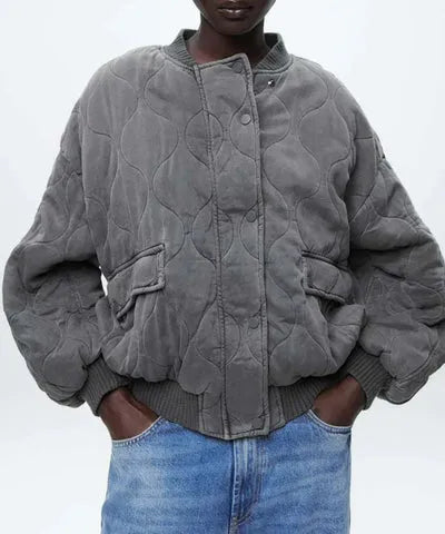 Krohn-e | Damenjacke mit Rippbündchen für Herbst und Winter