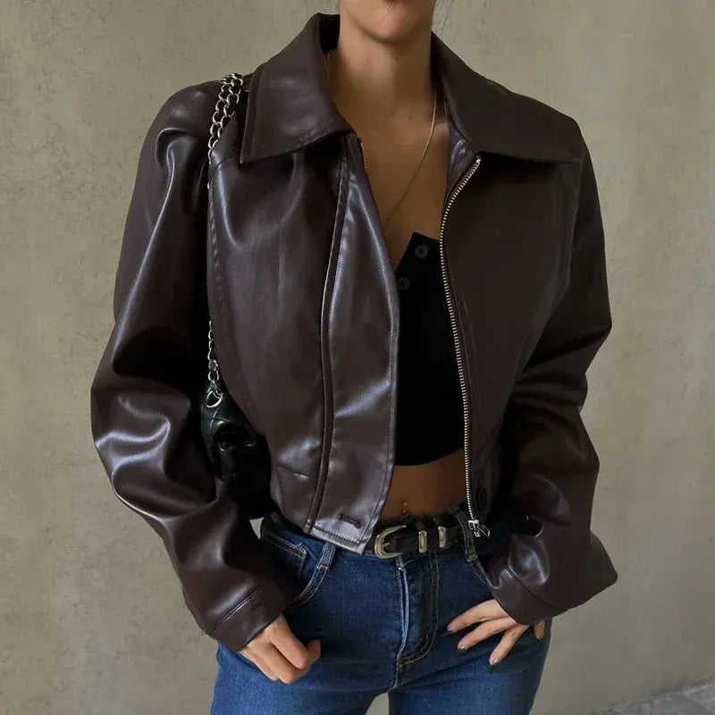 Krohn-e | Übergroße Kunstlederjacke