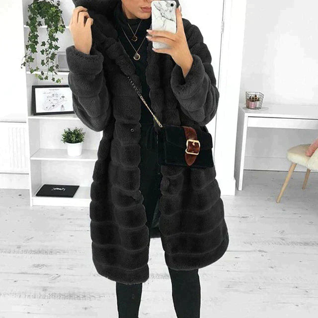 Krohn-e | Lang mit Knopfverschluss für Frauen Ideal für Den Winter