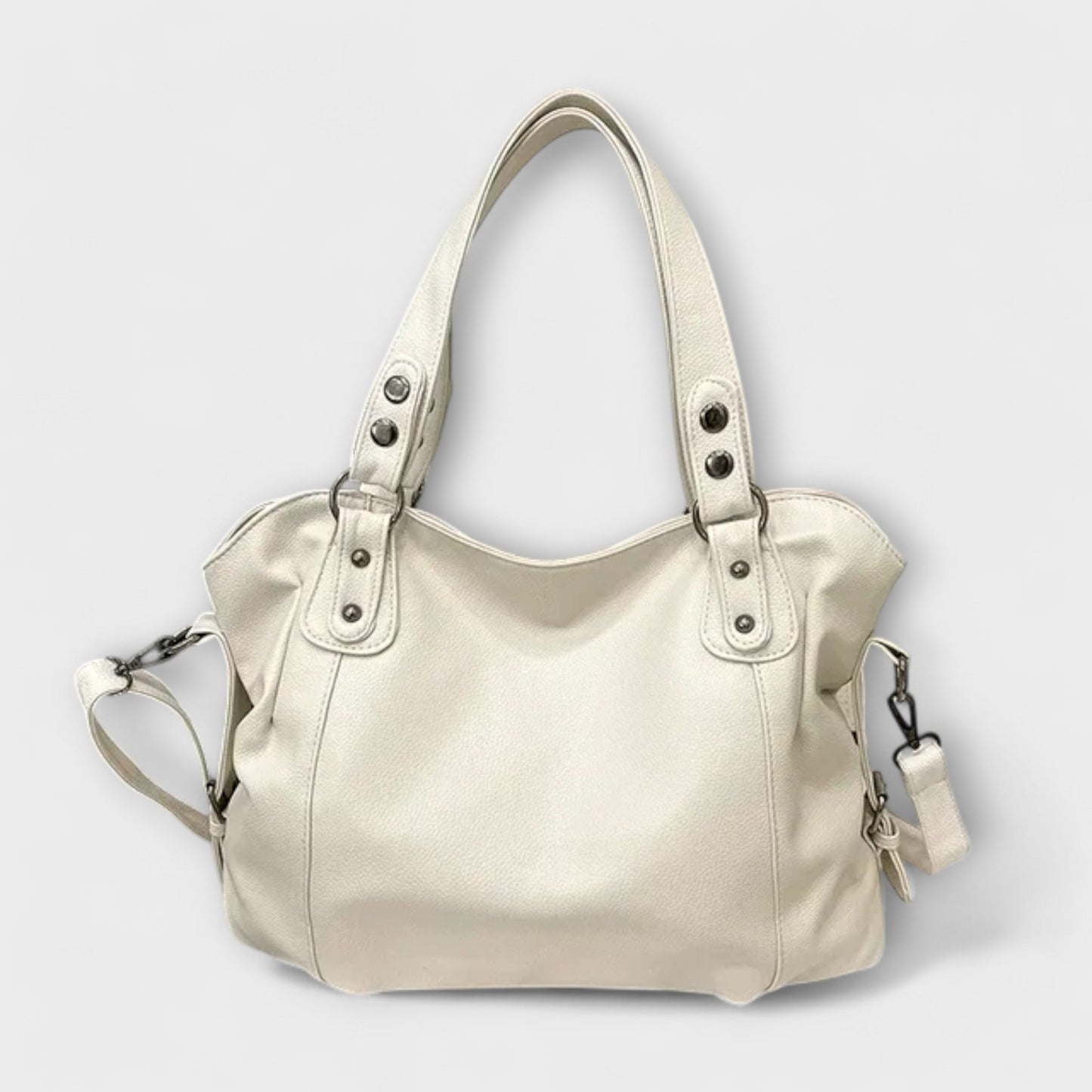 KROHN-E Damen Schultertasche Elegant Braun Vielseitig