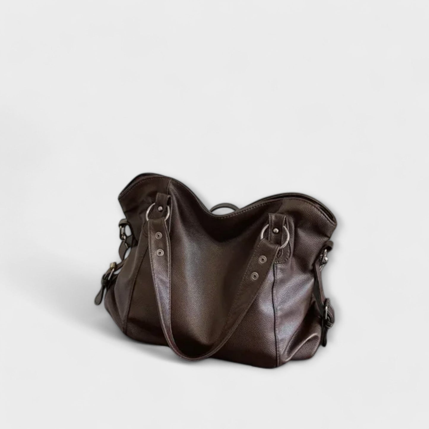 KROHN-E Damen Schultertasche Elegantes Design Vielseitig Braun