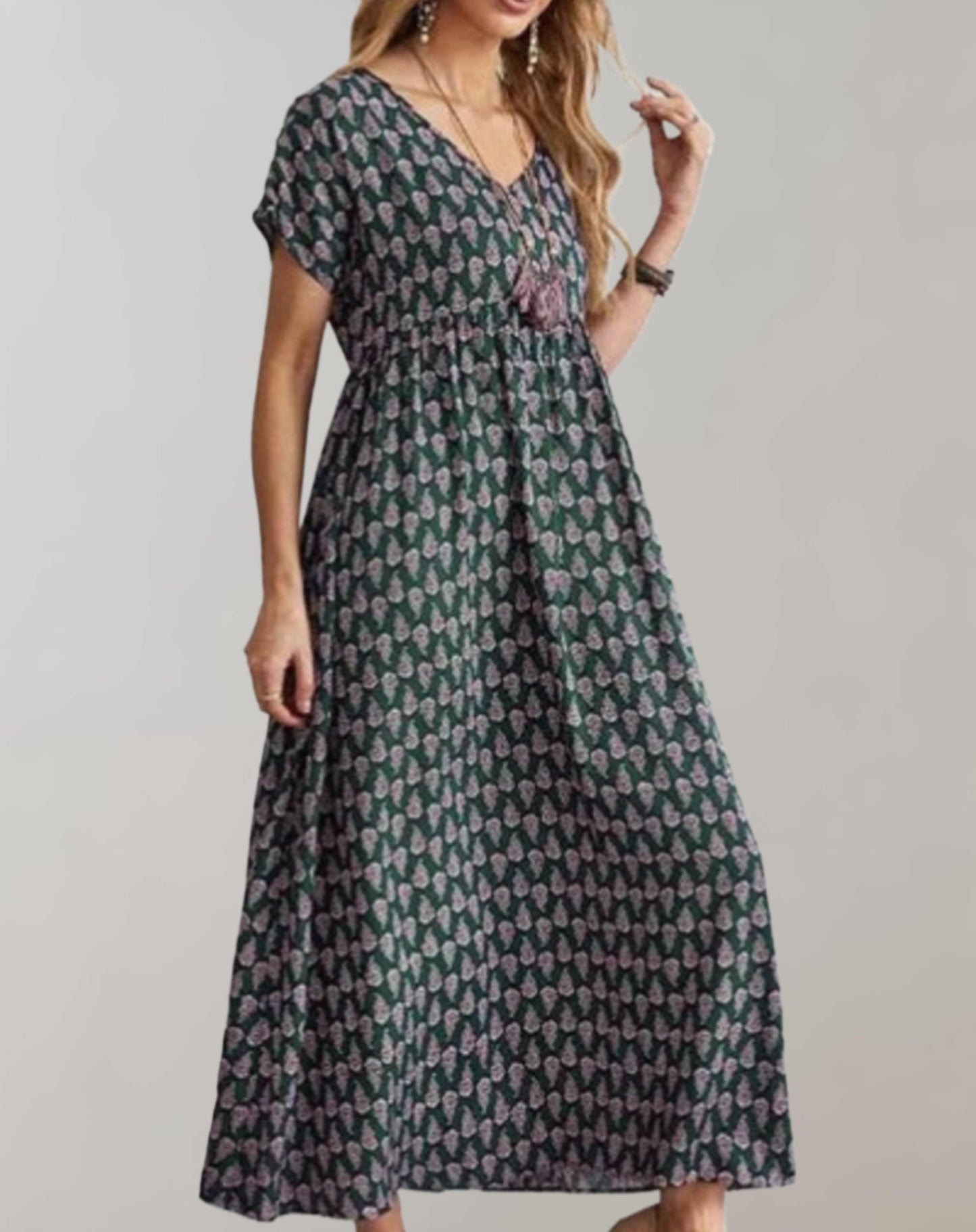 Langes, bequemes Sommerkleid Helma