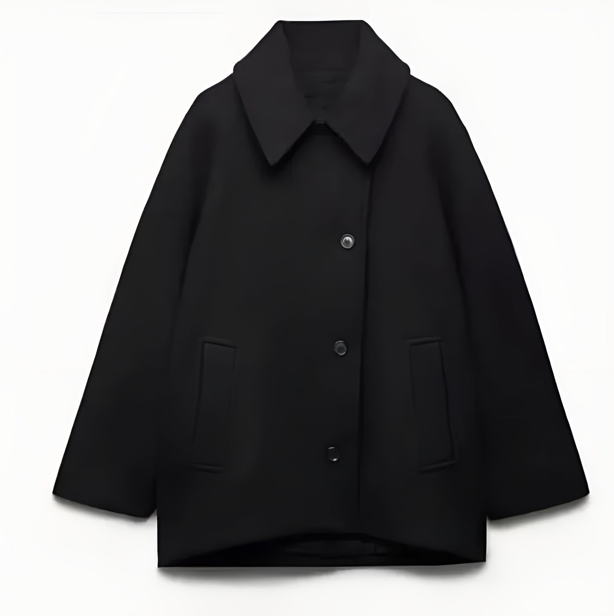 Krohn-e | Mantel - Oversized Fit - Wollmischung - Doppelt-Knöpfig - Reverskragen