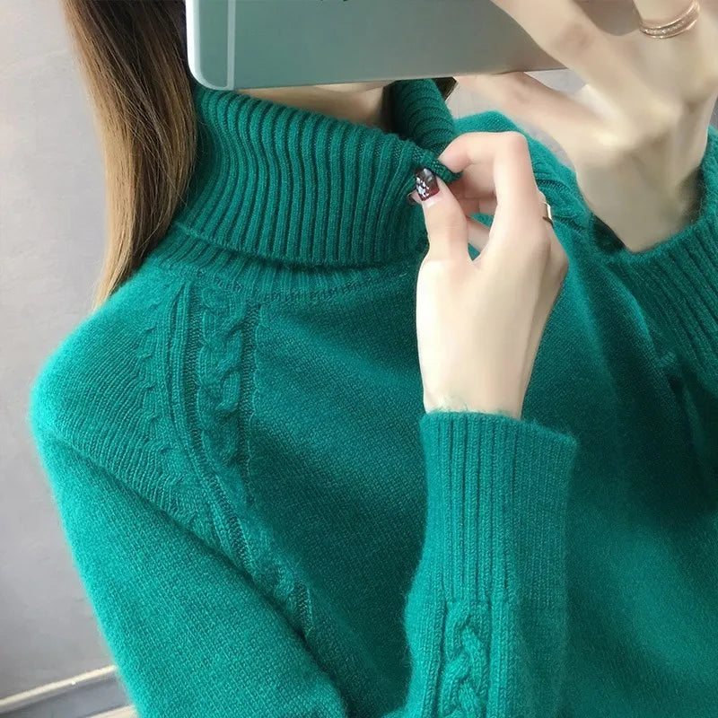 Krohn-e | Klassischer Rollkragenpullover Wollmischung Warm und Stilvoll