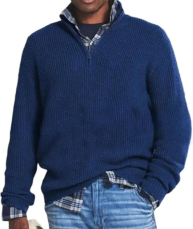 Casual Herren-Pullover aus Kaschmir mit Reißverschluss für Business