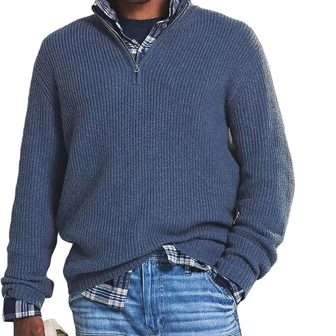 Casual Herren-Pullover aus Kaschmir mit Reißverschluss für Business