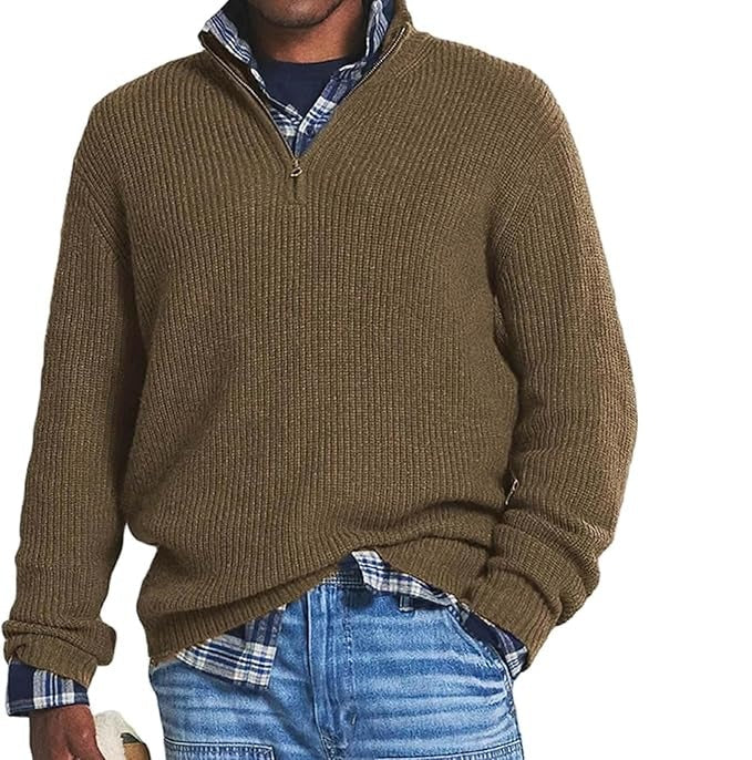 Casual Herren-Pullover aus Kaschmir mit Reißverschluss für Business