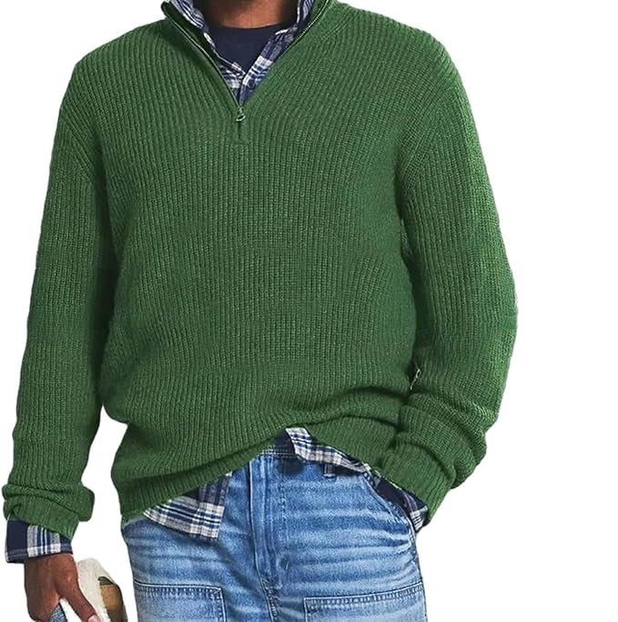 Casual Herren-Pullover aus Kaschmir mit Reißverschluss für Business