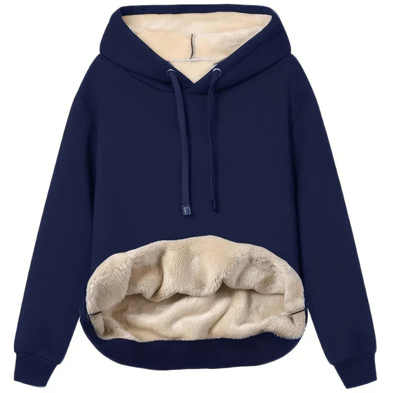 Eleganter Damen-Kapuzenpullover mit Fleecefutter von Fudus