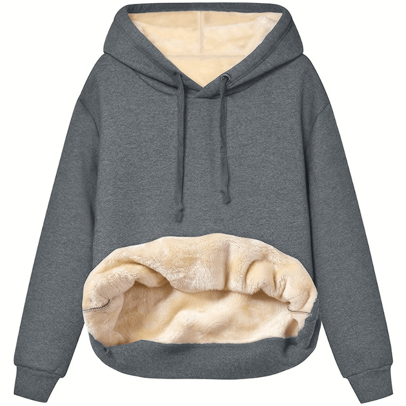 Krohn-e | Warmer Hoodie mit Plüschfutter Polyester Komfortabel und Stilvoll