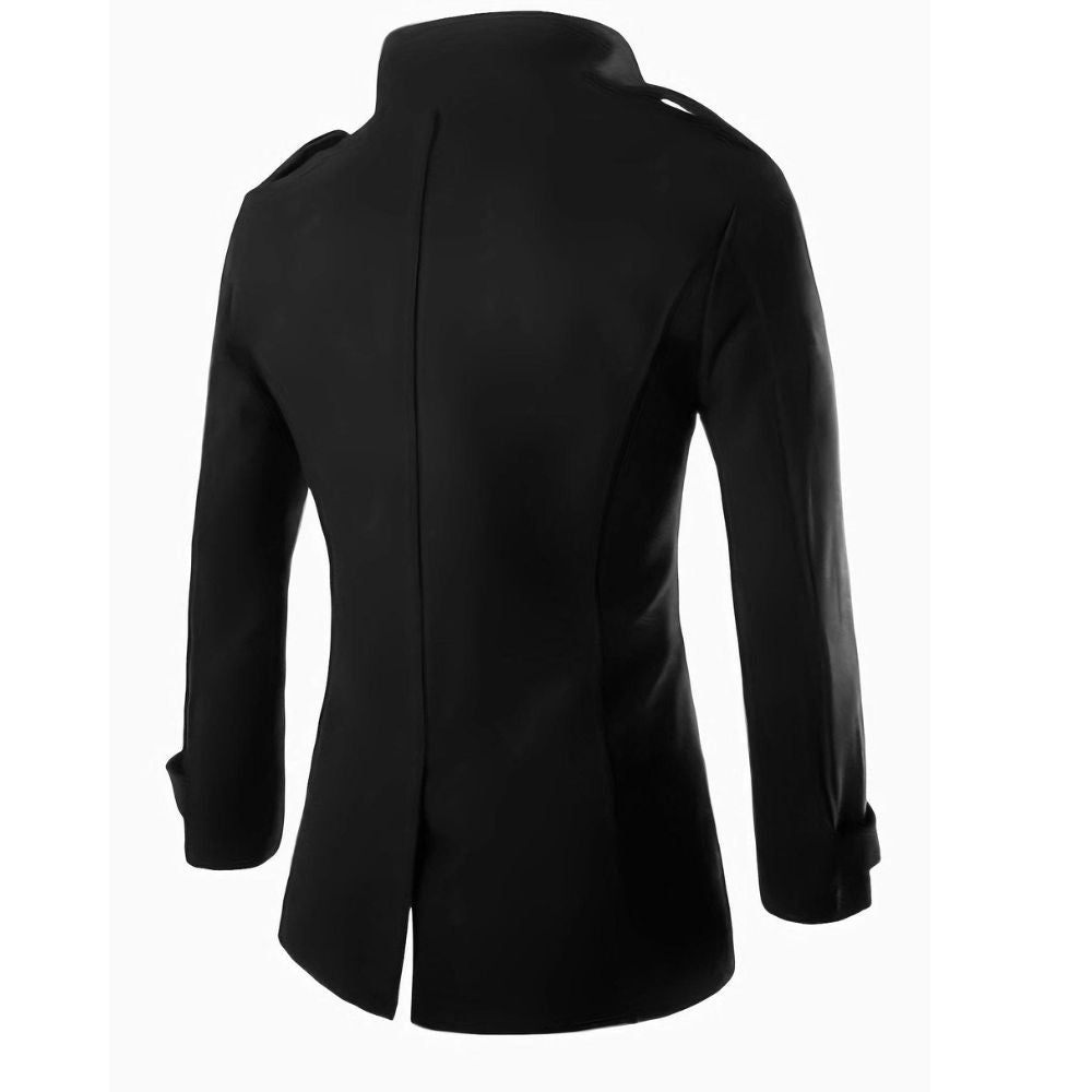 Grauer Wollmantel für Herren