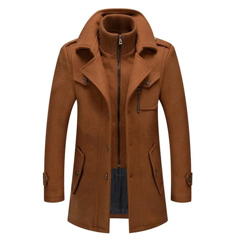 Krohn-e | Modische Doppelkragenjacke Für Männer