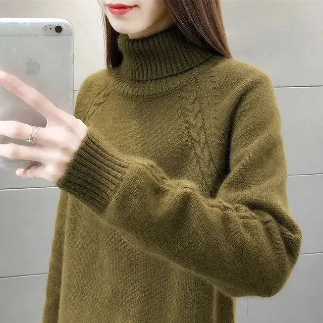 Krohn-e | Klassischer Rollkragenpullover Wollmischung Warm und Stilvoll