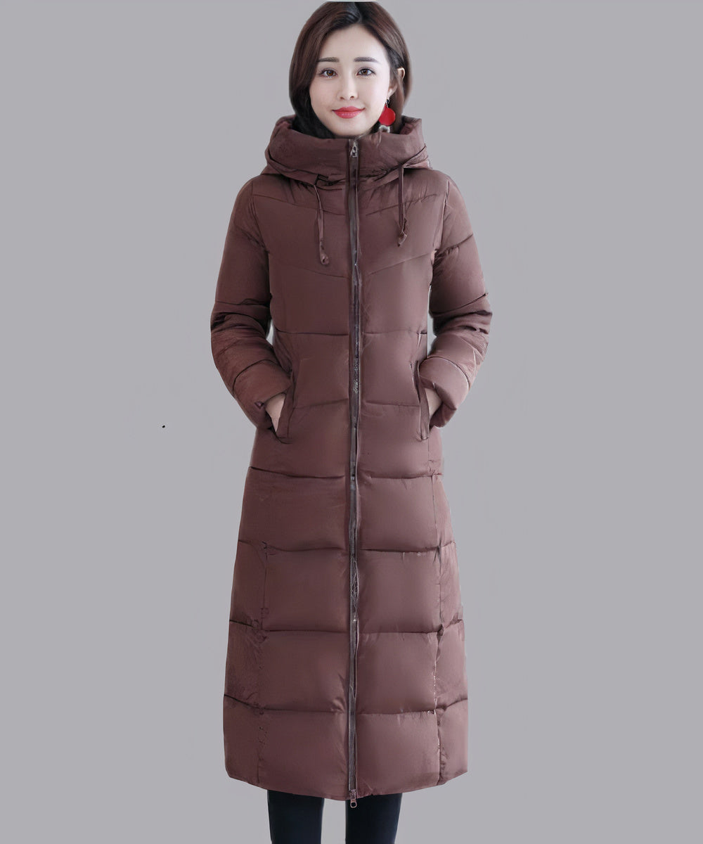 Krohn-e | Lange Winter Baumwolljacke Mittellang Dicke Daunenjacke