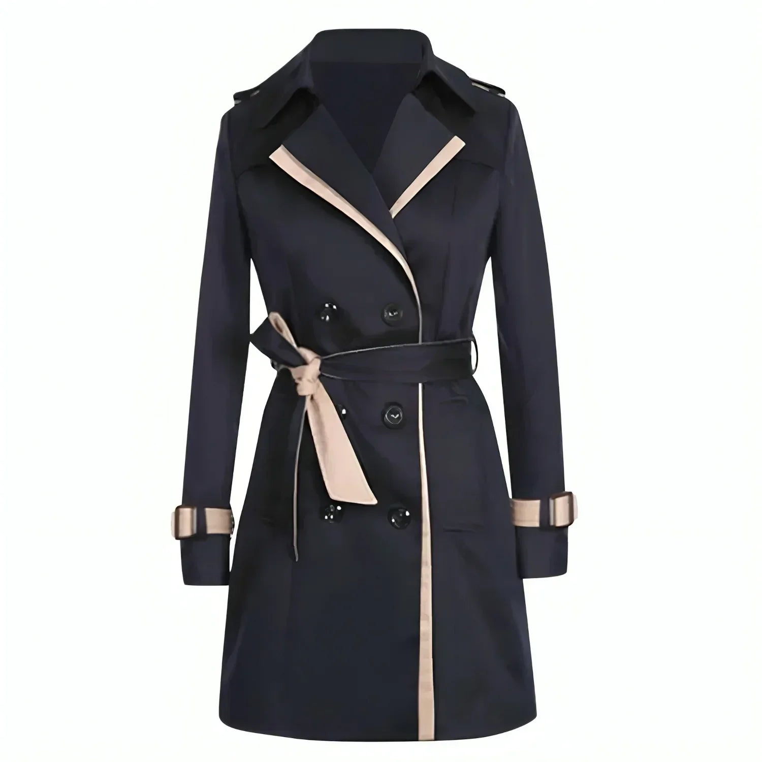 Krohn-e | Eleganter Doppelreihiger Trenchcoat Damen Herbstmode