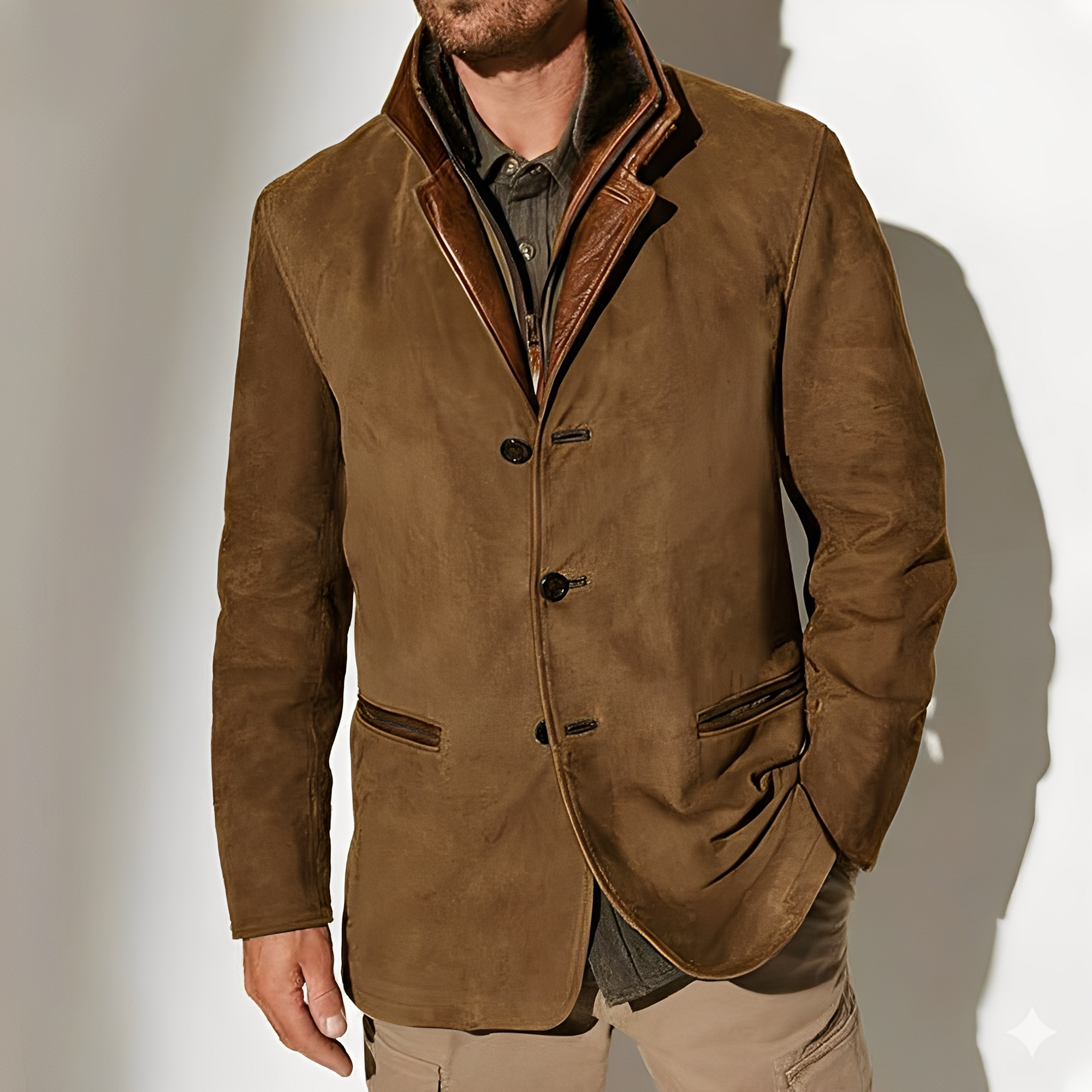 Krohn-e | Klassische Jacke mit Taschen für Herren