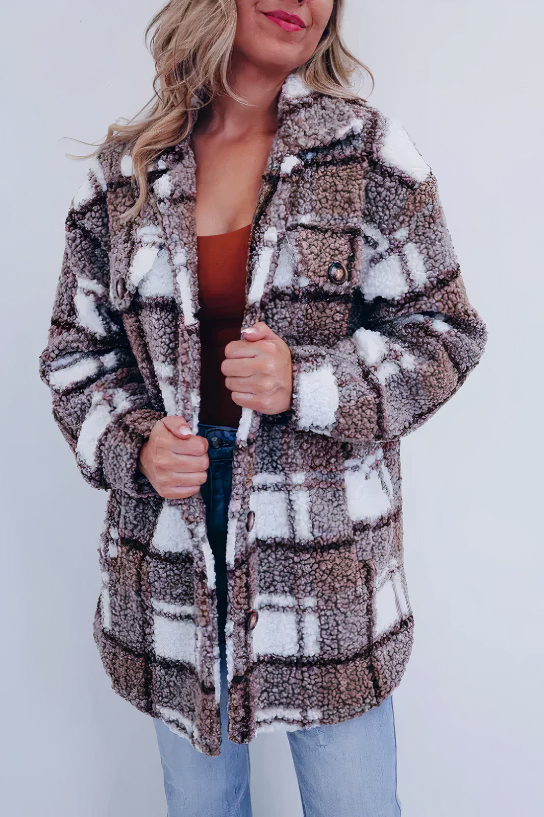 Krohn-e | Eleganter Warmer und Bequemer Damenmantel Aus Fleece