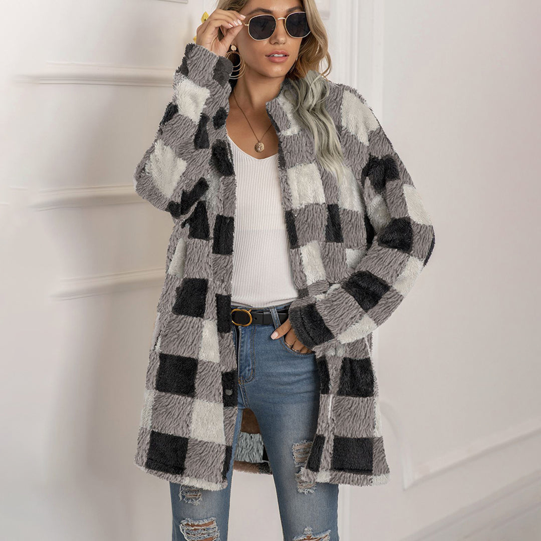 VIALI - Elegantes und bequemes kariertes Mantel