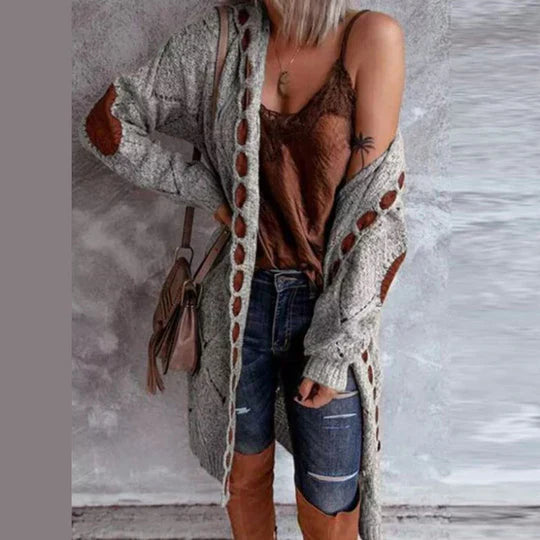 Krohn-e | Modische Strickjacke mit Kapuze