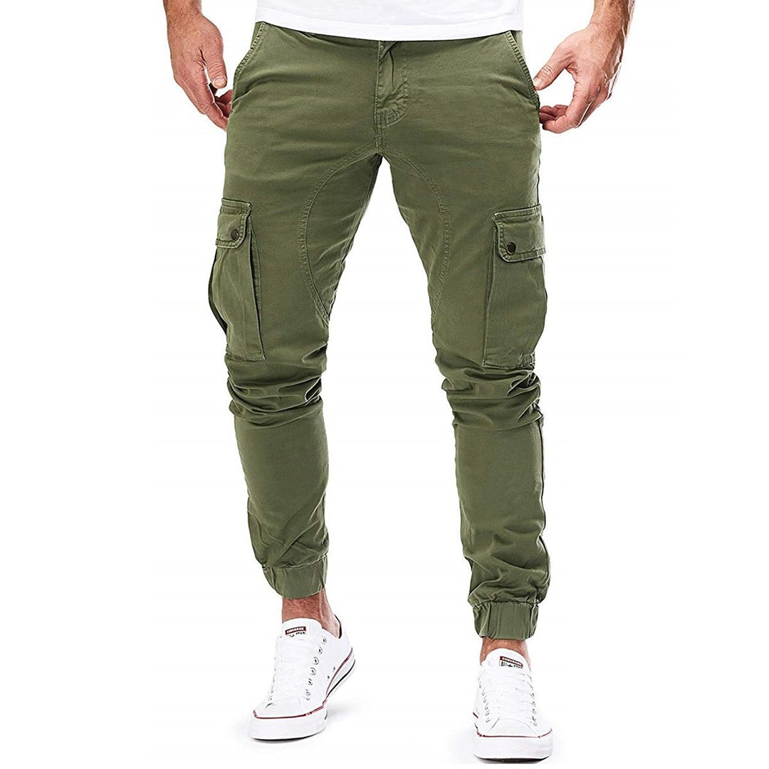 Herren Cargo Joggerhose mit Kordelzug und Taschen