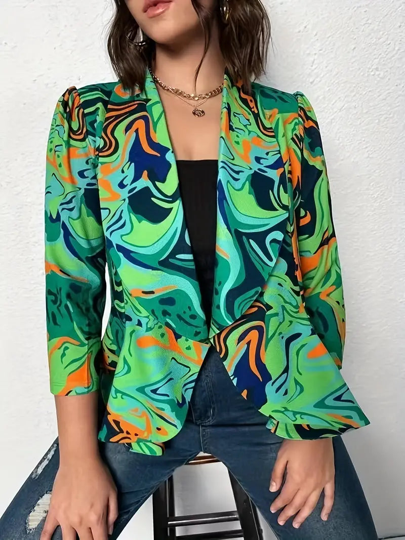 Schmal geschnittener Blazer mit offenem Vorderteil