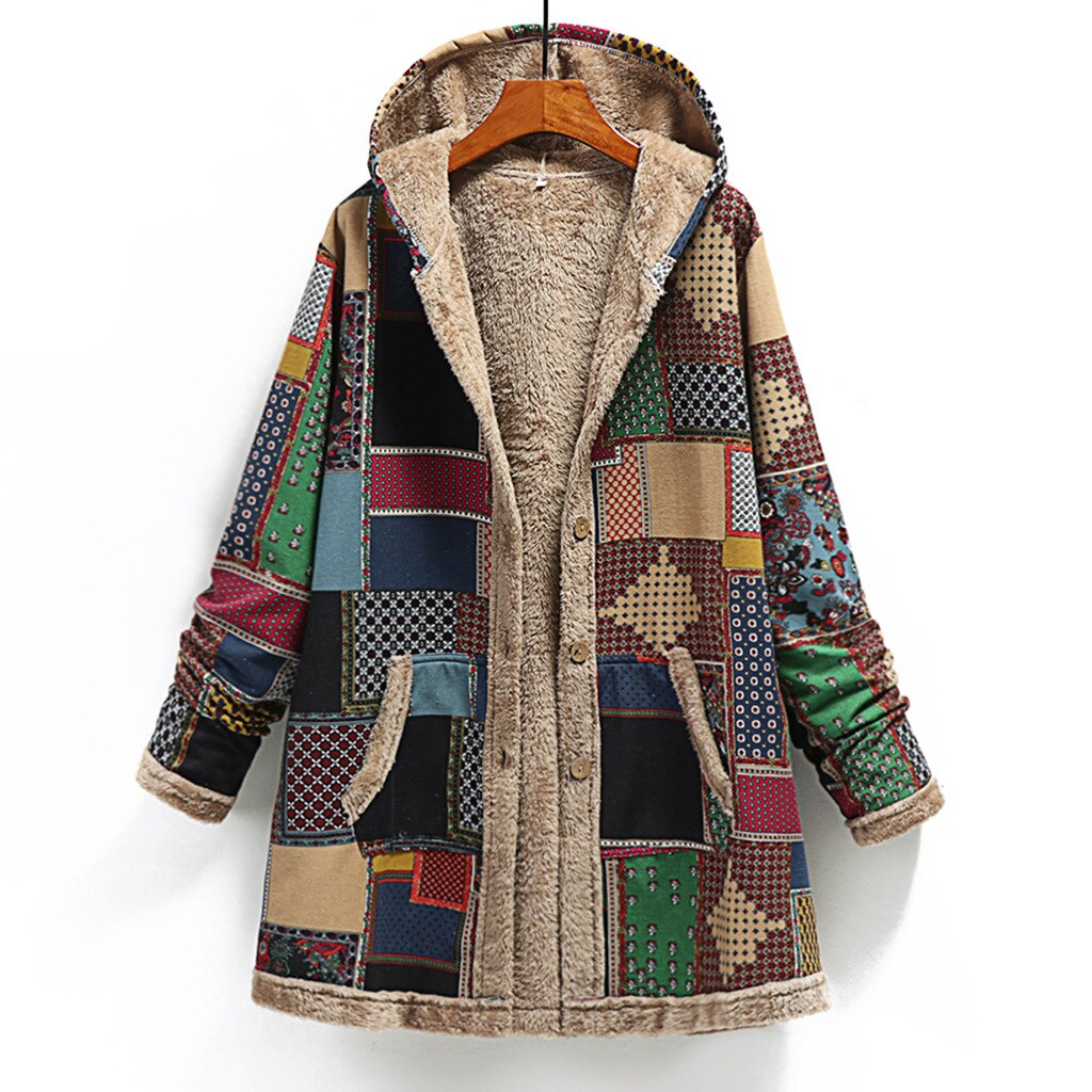 Große bedruckte Fleecejacke – Seraphina