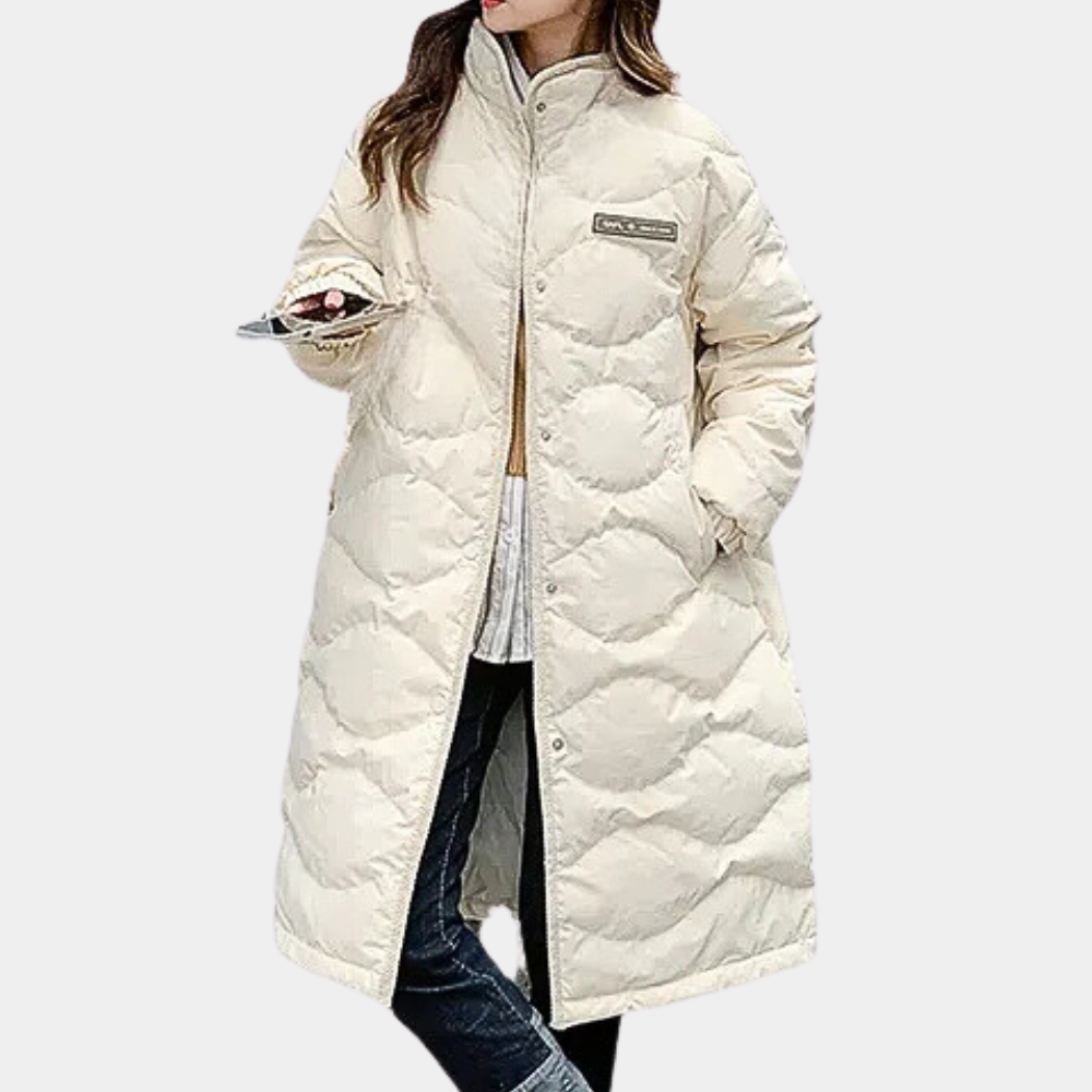 Krohn-e | Klassischer Mittel langer Wintermantel für Damen