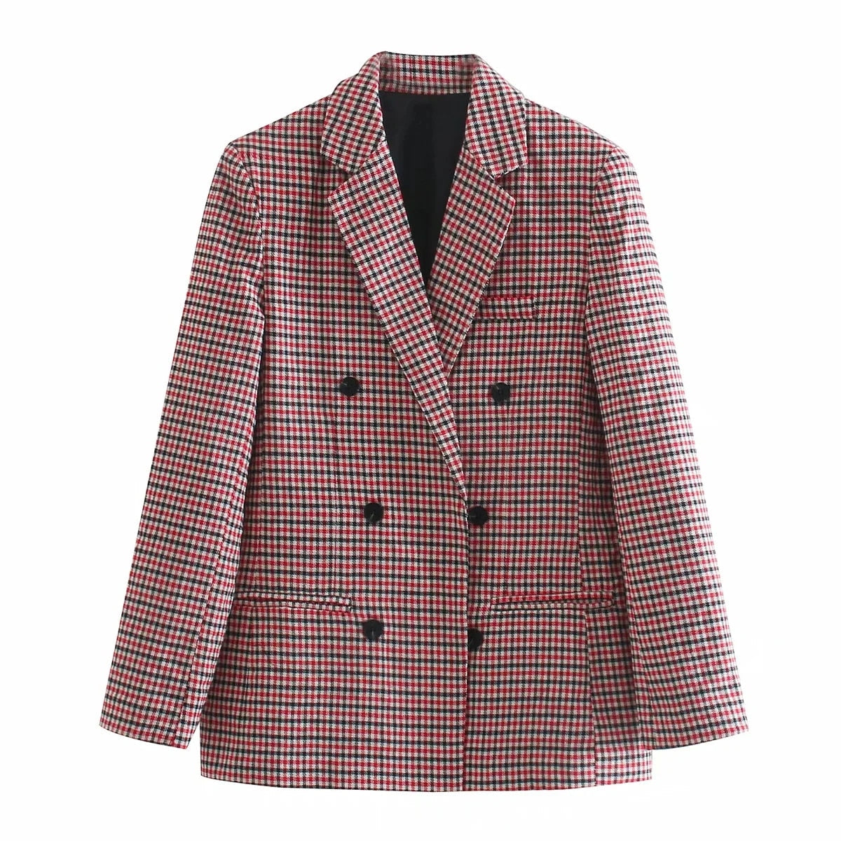 Krohn-e | Karierter Blazer mit langen Ärmeln