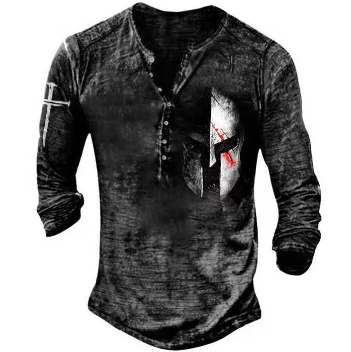 Beni Retro Totenkopf Langarmhemd