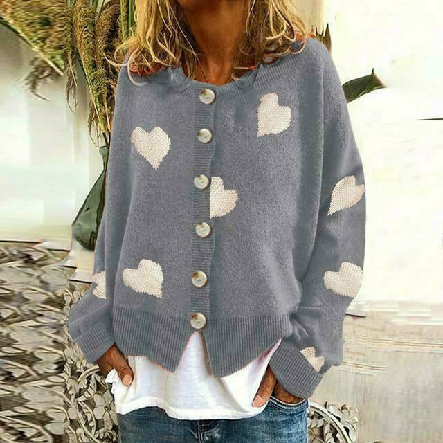 Krohn-e | Strickjacke mit Herzdruck