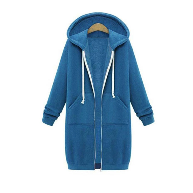 Krohn-e | Chic Lange Sweatshirt-Jacke