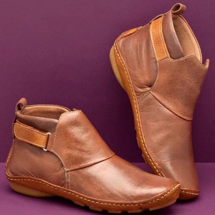 Damen-Stiefeletten aus Kunstleder – Modell Elba