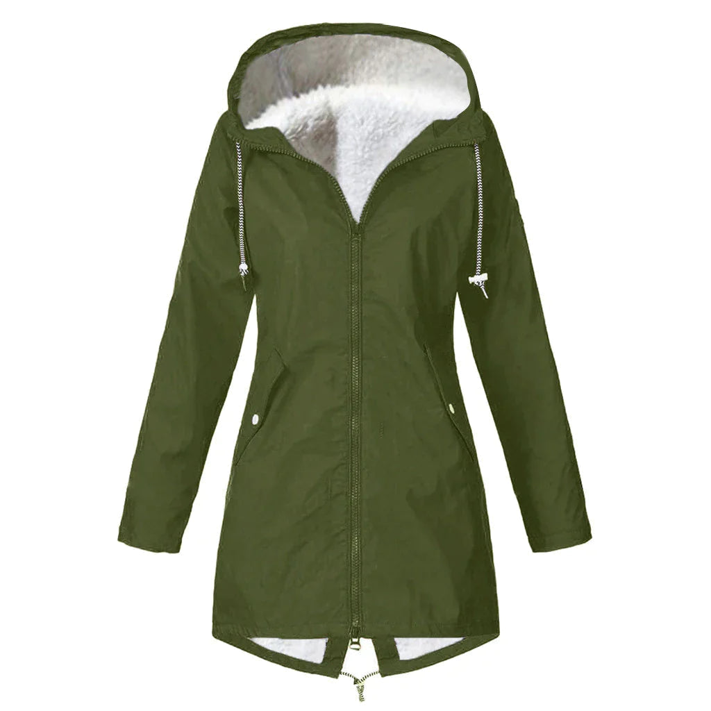 Krohn-e | Wasserdichter Fleece-Pullover mit Kapuze für Frauen Perfekt für Herbst Winter
