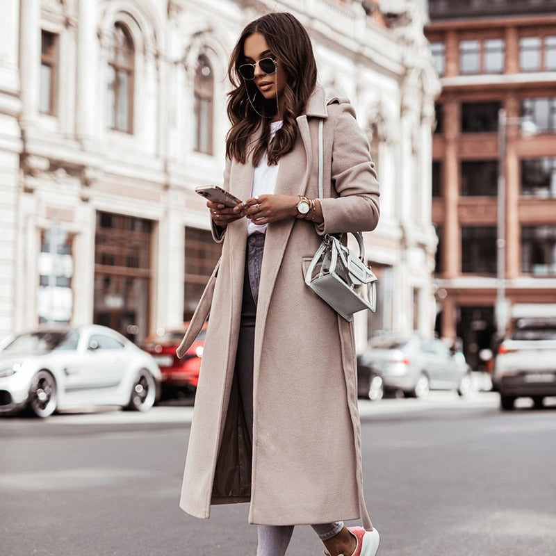 Krohn-e | Lange Wolljacke für Damen