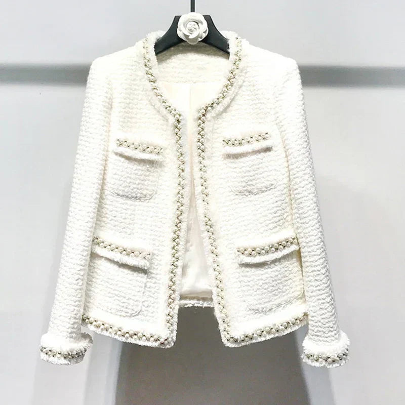 Krohn-e | Weiße Tweedjacke für Damen