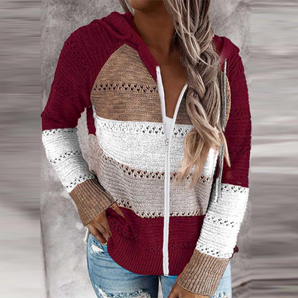 Krohn-e | Lässiger Strickpullover mit Kapuze Acryl Stilvoll und Bequem