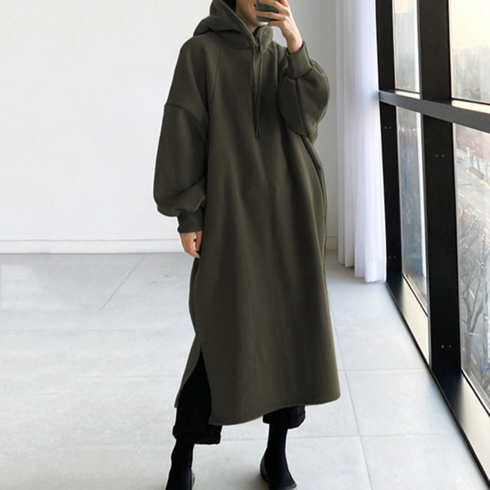 Krohn-e | Damenpullover Mit Langen Ärmeln Und Kapuze