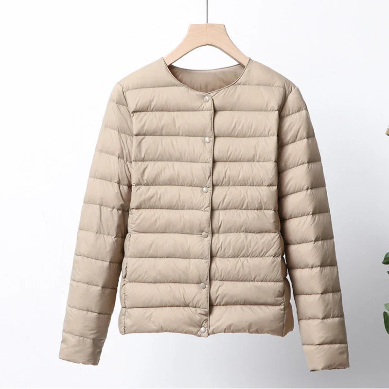 Krohn-e | Faltbare Pufferjacke mit Druckknopfverschluss