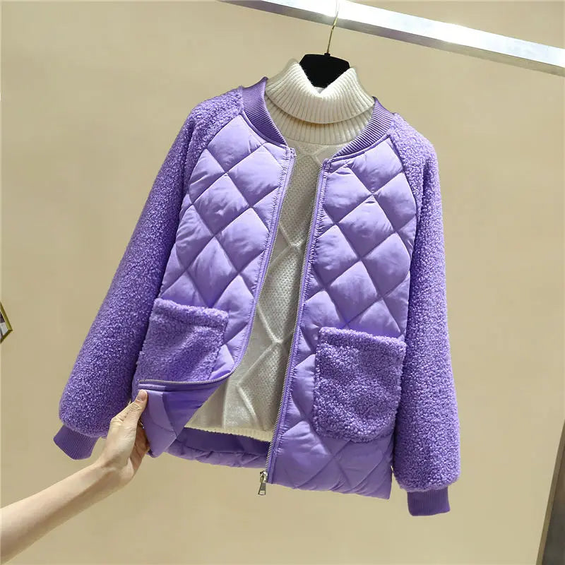 Krohn-e | Steppjacke - Weich Strukturierten Ärmeln - Gerippter Kragen - Reißverschluss Vorne mit Taschen