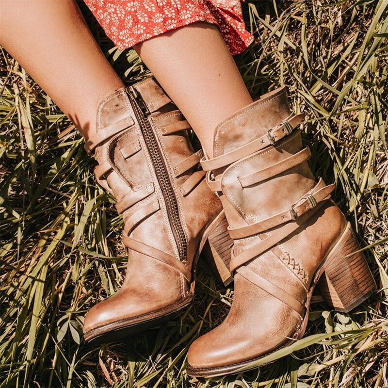 Krohn-e | Damen Lederstiefel Zeitloser Stil, Langlebiges Design, Perfekt für Alle Jahreszeiten