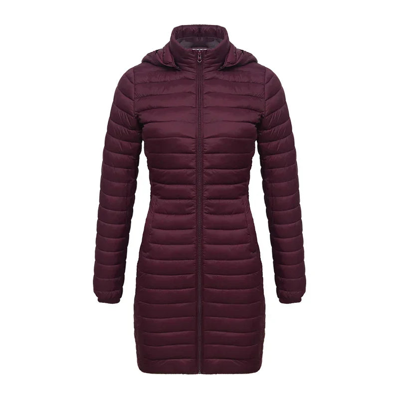 Krohn-e | Slim Fit Abnehmbare Kapuze Reißverschluss Baumwolle Winterjacke