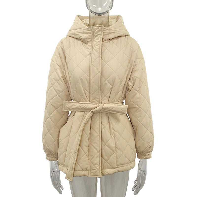 Krohn-e | Krawattengürtel Lockere Argyle Kapuzenparka