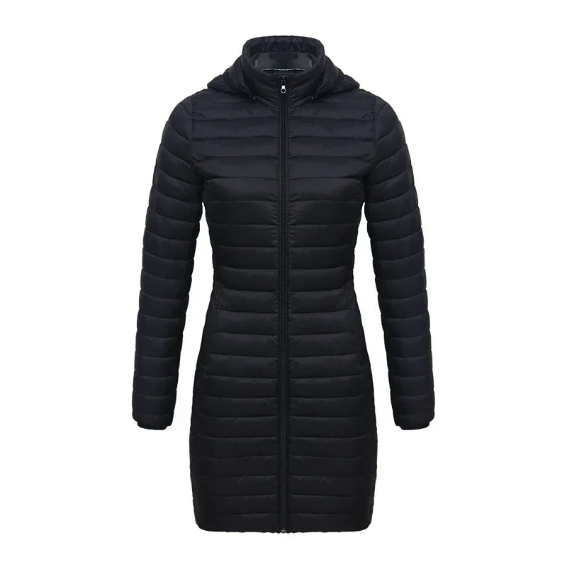 Krohn-e | Slim Fit Abnehmbare Kapuze Reißverschluss Baumwolle Winterjacke