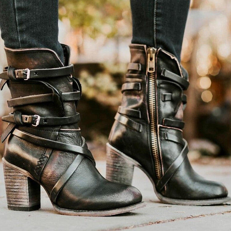 Krohn-e | Lederstiefel Damen vintage
