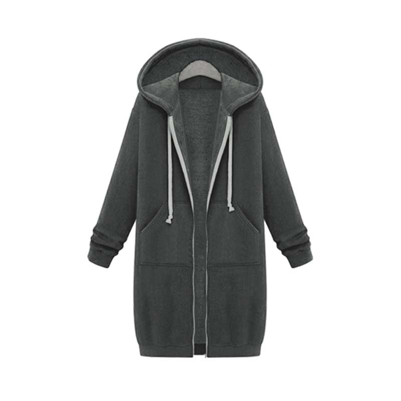 Krohn-e | Schicke lange Sweatshirtjacke