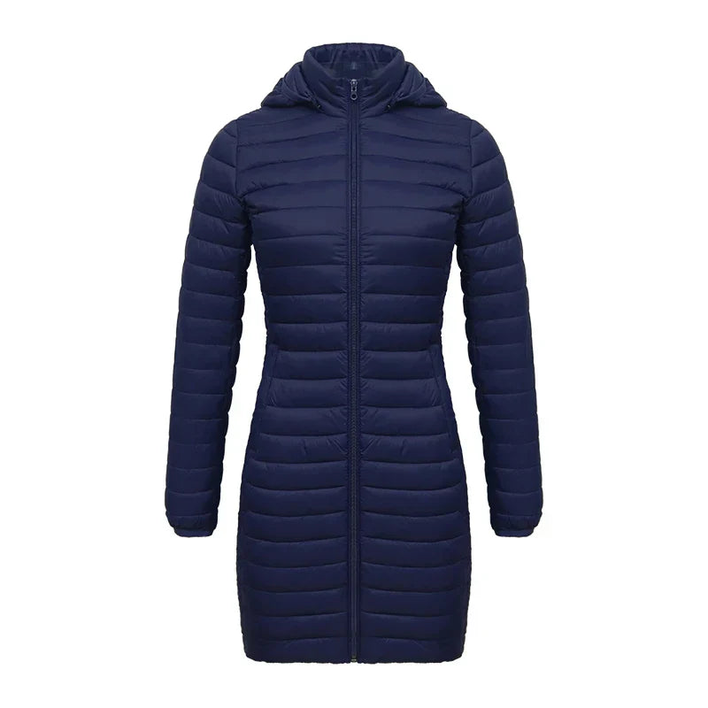 Krohn-e | Slim Fit Abnehmbare Kapuze Reißverschluss Baumwolle Winterjacke