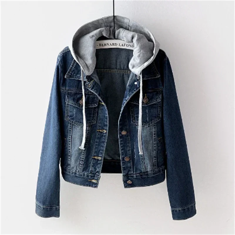 Krohn-e | Damenjeans mit Abnehmbarem Kapuze