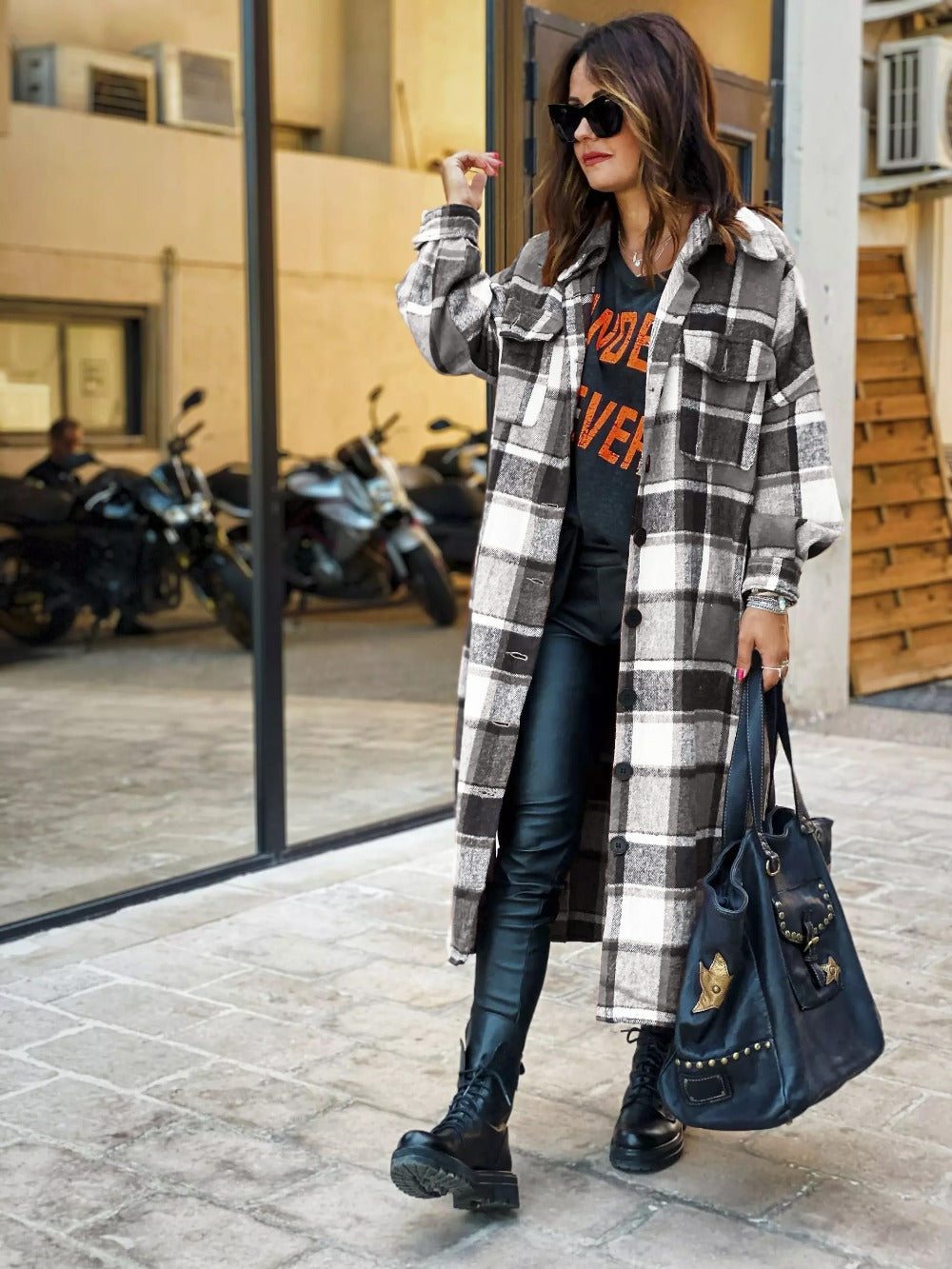 Krohn-e | Flanell Karotrenchcoat