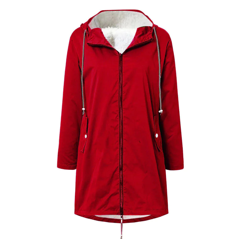 Krohn-e | Wasserdichter Fleece-Pullover mit Kapuze für Frauen Perfekt für Herbst Winter