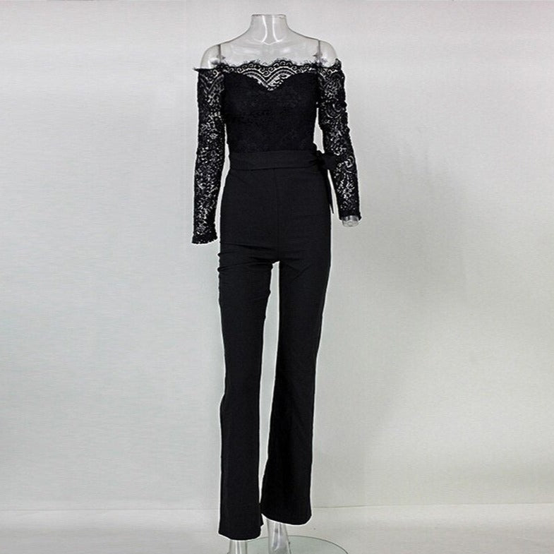 Spitzen-Jumpsuit mit langen Ärmeln - Ceara